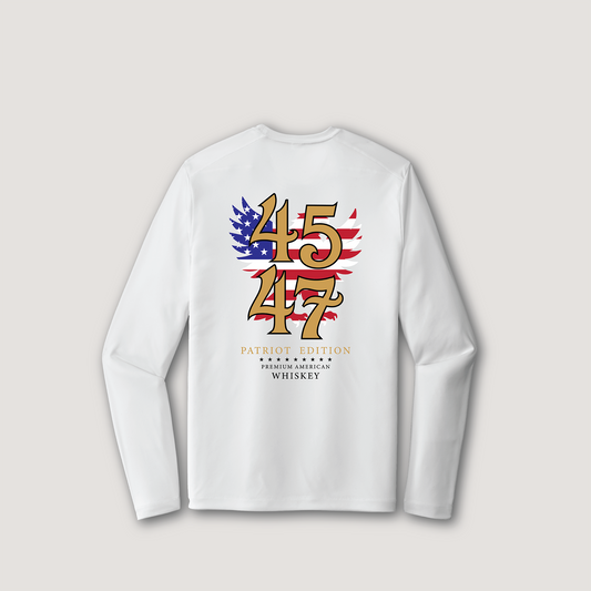 4547 Patriot Edition Cotton Long Sleeve Tee – White