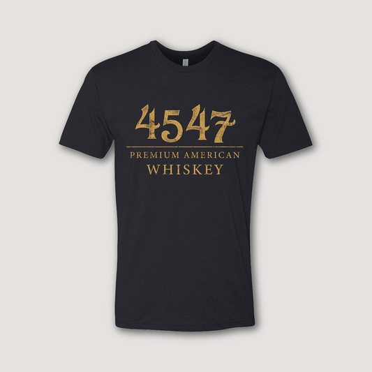 4547 Premium American Whiskey Tee – Black